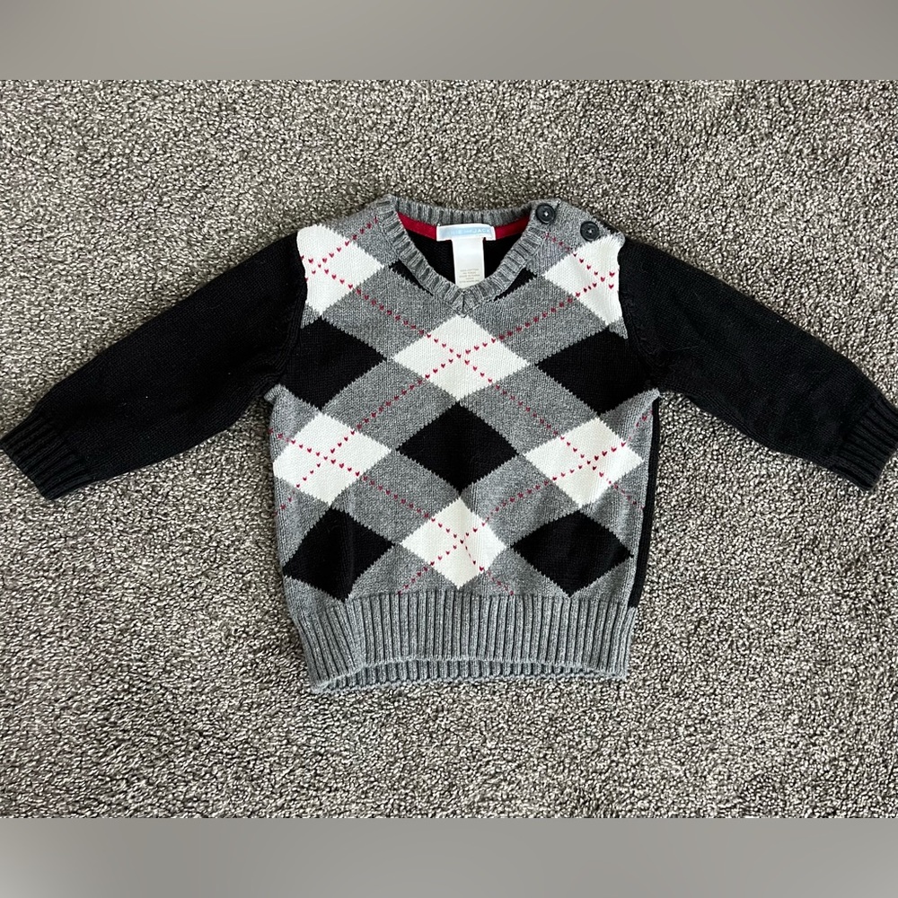Janie & Jack Argyle Pattern Sweater size 12-18 months